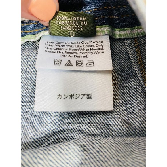 Eddie Bauer Outdoor Outfitters Jean Denim Skirt Womens Sz 4 Classic Blue Cotton - Picture 6 of 11